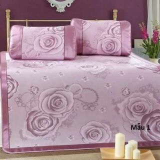 Chiếu lụa điều hòa 3D 1m8*2m (1 chiếu+2 vỏ gối)