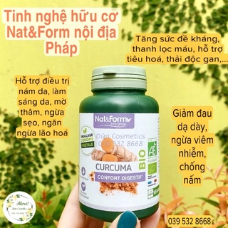 Tinh nghệ hữu cơ Nat & Form nội địa Pháp