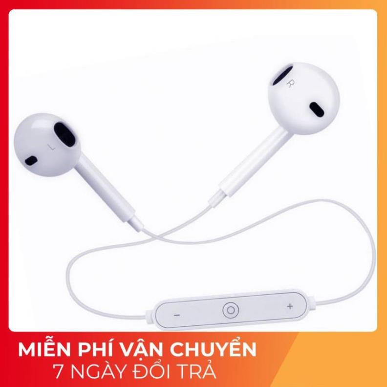 Tai Nghe Bluetooth Thể Thao S6 Nghe 2 Tai - Kiểu Dáng ĐT táo