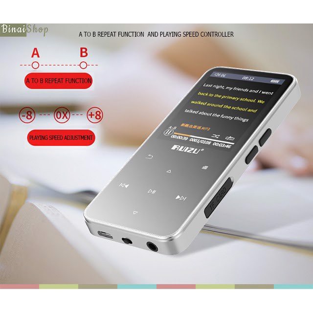 [Mã ELHACE giảm 4% đơn 300K] Máy Nghe Nhạc Lossless Bluetooth 4.1 Ruizu D10 - Hàng Chính Hãng