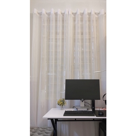 Rèm Voan Trắng TMFABRIC Trang Trí Xinh Xắn, Rèm Cửa Sổ, Trang Trí Decor Phòng