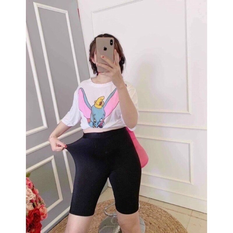 Quần legging ngố nữ co giãn, quần legging lửng siêu co giãn nữ | BigBuy360 - bigbuy360.vn