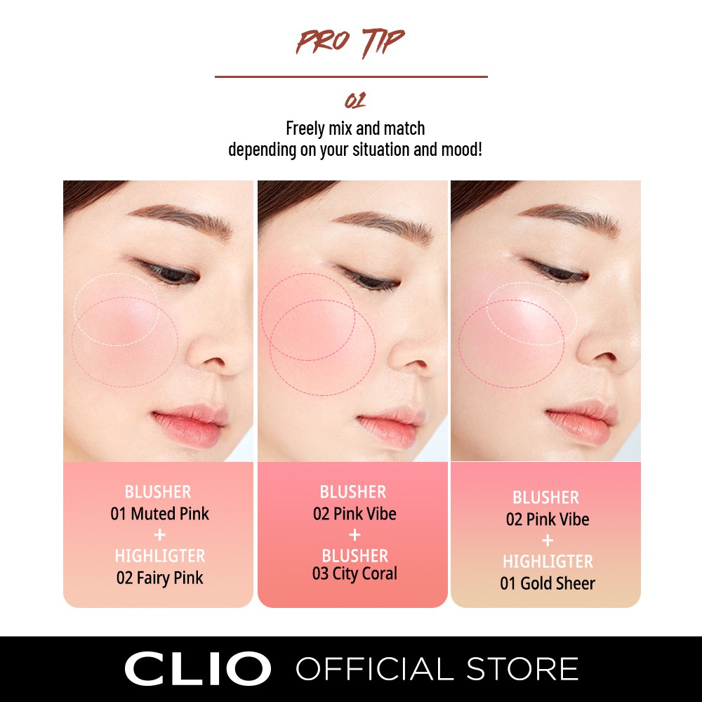 Phấn Má Hồng / Phấn Bắt Sáng Clio Mềm Mịn Chất Lượng Cao 7g | BigBuy360 - bigbuy360.vn