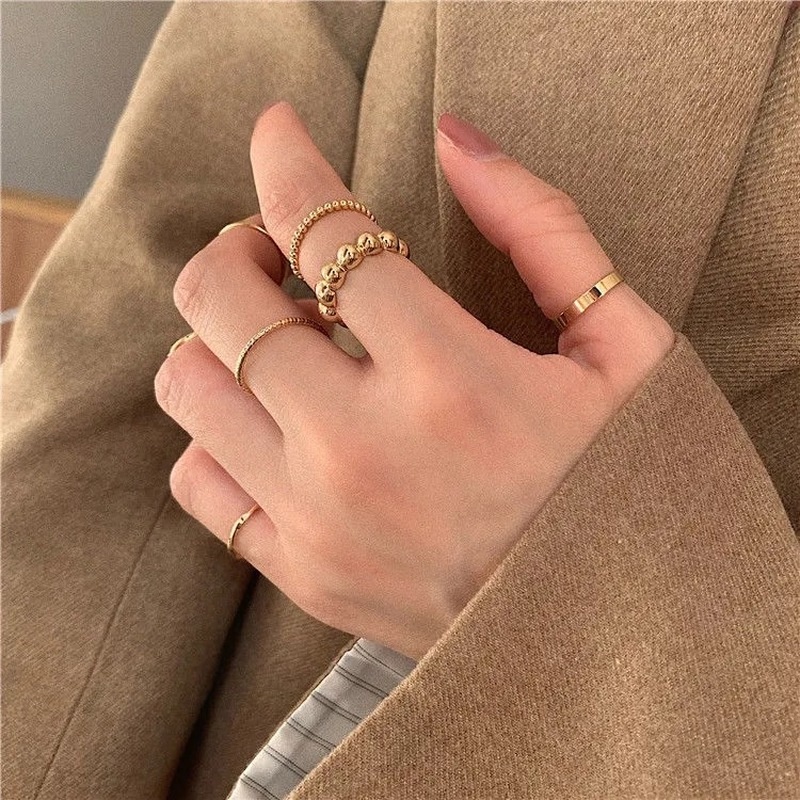 Bộ 8 nhẫn đeo khớp ngón tay thời trang sang trọng cho nữ