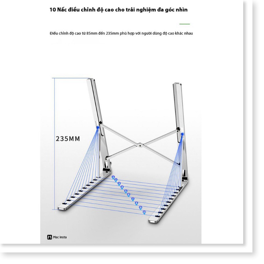 Giá đỡ Laptop tản nhiệt hiệu quả giá đỡ đọc sách đa năng V01 Metal Holder