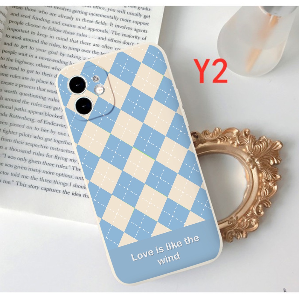 Ốp lưng iphone 13 promax Caro Xanh ốp bảo vệ camera vuông cạnh đủ mã 6 đến 11 12 13 promax tr317