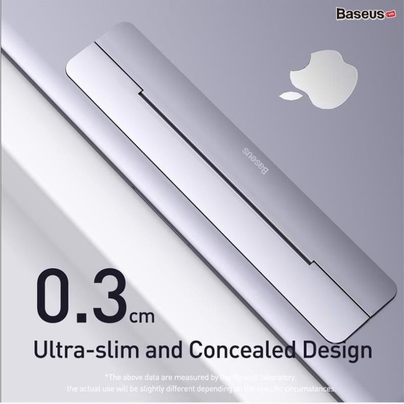 Đế Nâng Macbook Tản Nhiệt Laptop Baseus Papery Notebook Holder Siêu Mòng, Nhẹ, Dể Xếp Gọn, Hợp Kim Aluminum