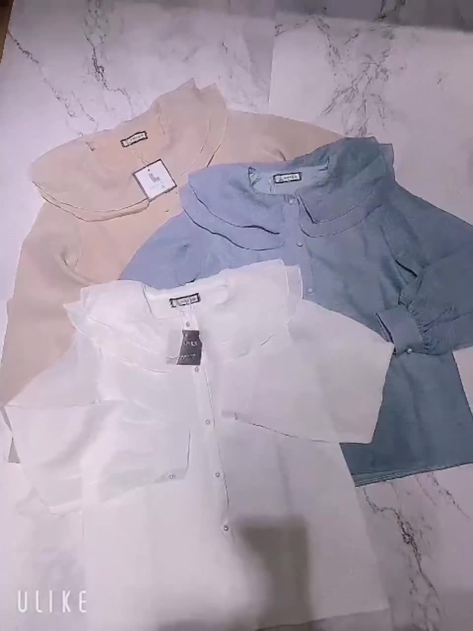 Áo sơ mi dài tay cúc ngọc tơ xước cổ sen nằm 2 lá hàng 2 lớp - áo sơ mi công sở nữ | BigBuy360 - bigbuy360.vn