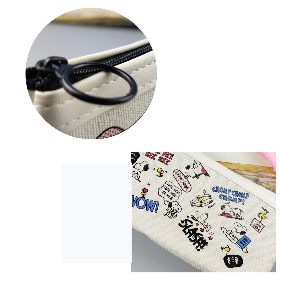 Hộp bút vải canvas cute hình Snoopy dễ thương xinh xắn
