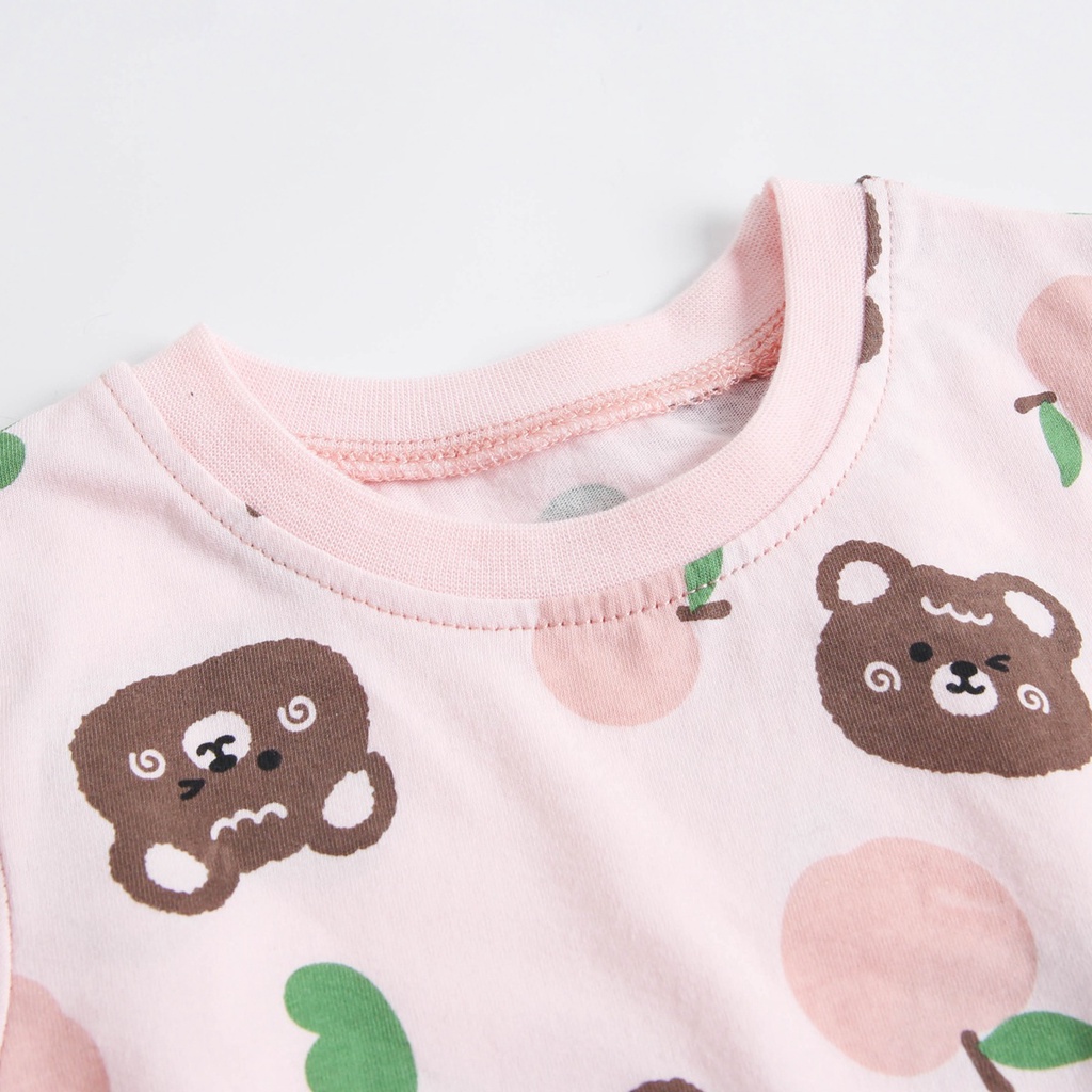 Áo liền quần SANLUTOZ từ cotton họa tiết tùy chọn mùa hè dễ thương cho bé