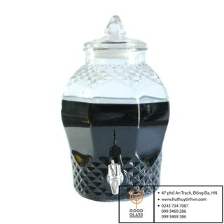 BÌNH THỦY TINH GÂN 6 LÍT CÓ VÒI
