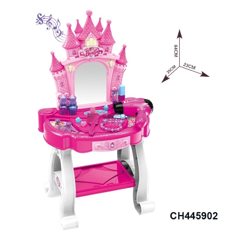 Bộ bàn đồ chơi trang điểm công chúa lâu đài vương miện Size 64cm