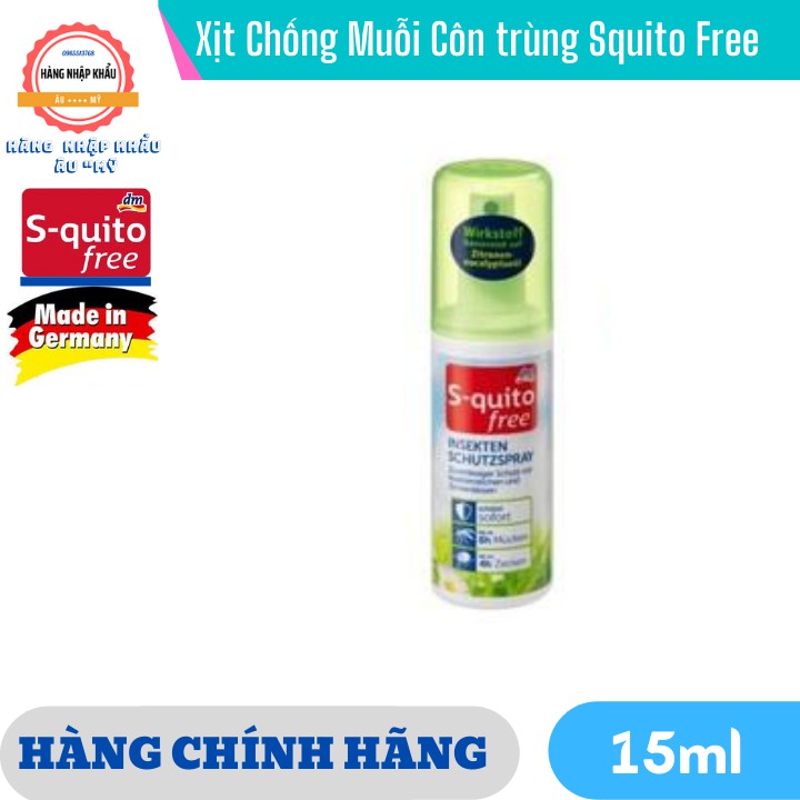 Xịt, Kem chống muỗi và côn trùng Squito Free (S-quito Free) của Đức