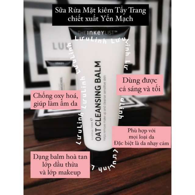 [SẴN] Sữa rửa mặt kiêm tẩy trang - Oat Cleansing Balm The Inkey List