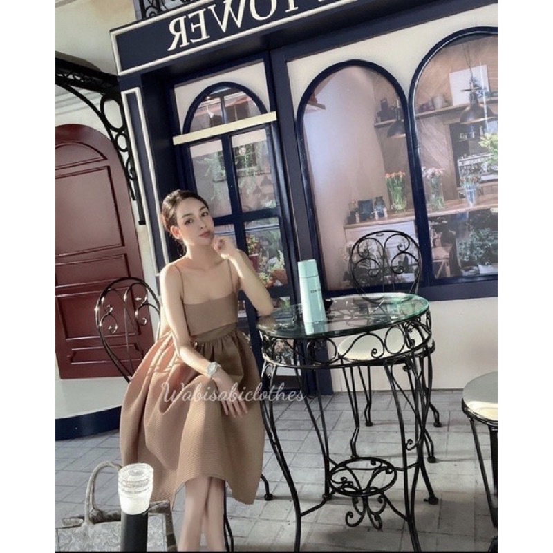 Đầm Babydoll 2 Dây xốp Cột Nơ Lưng Hàng Thiết Kế Cao Cấp