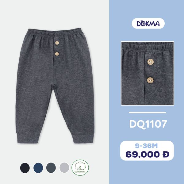 9-36M Quần dài bo gấu bé trai Dokma DQ1107