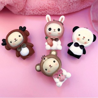 Móc khóa Gấu Thỏ đội nón dễ thương