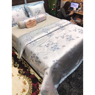 Bộ chăn ga gối chất liệu gấm lụa 5 món