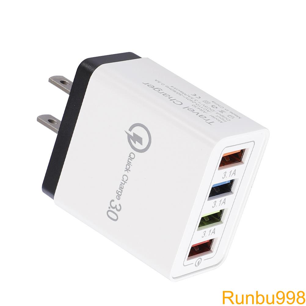 Củ sạc điện thoại 4 cổng USB 3.1A dành cho du lịch