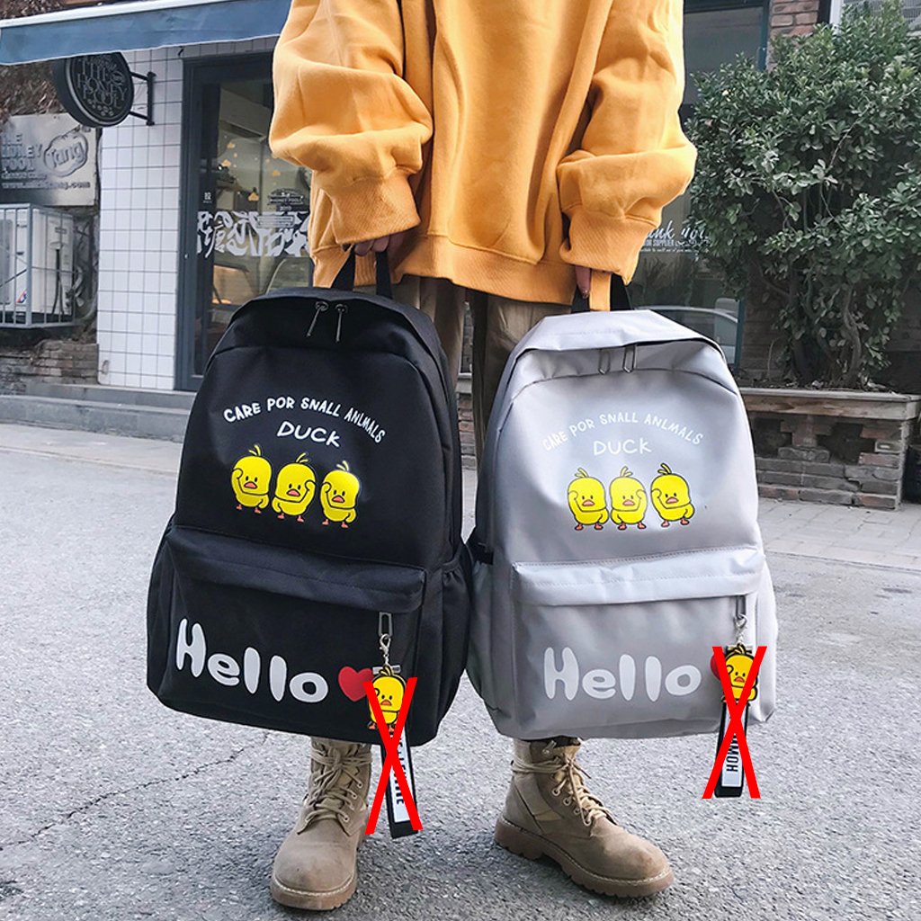 Balo nữ balo du lịch mini hình 3 chú vịt hello