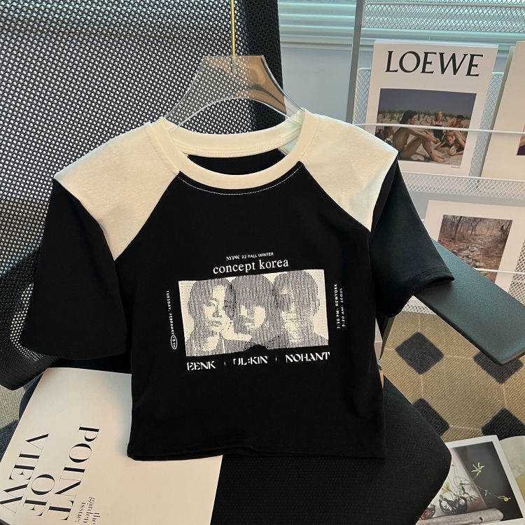 Áo Thun Cotton In Họa Tiết Dễ Thương Phong Cách Hàn Quốc Thời Trang Cho Nữ