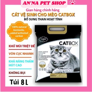 Cát vệ sinh cho mèo catbox Luxury siêu vón siêu khử mùi 8L cát than hoạt tính - Annapet