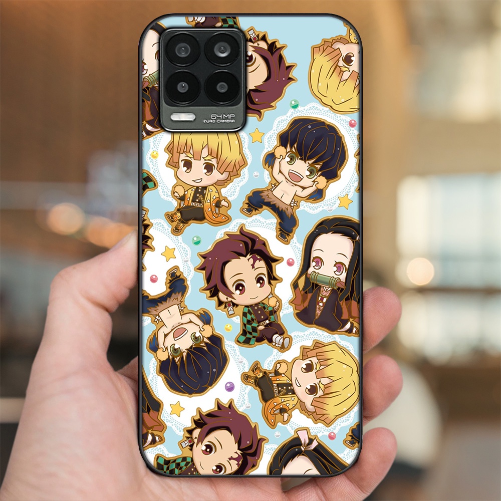 Ốp lưng Realme 8, 8 Pro viền đen in hình Zenitsu Kimetsu no Yaiba