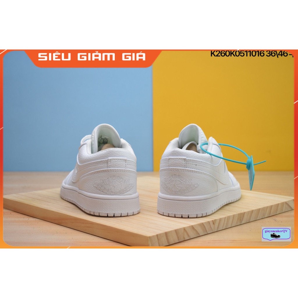 Giày thể thao Air Jordan 1 Low White thấp cổ siêu phong cách cho nam và nữ