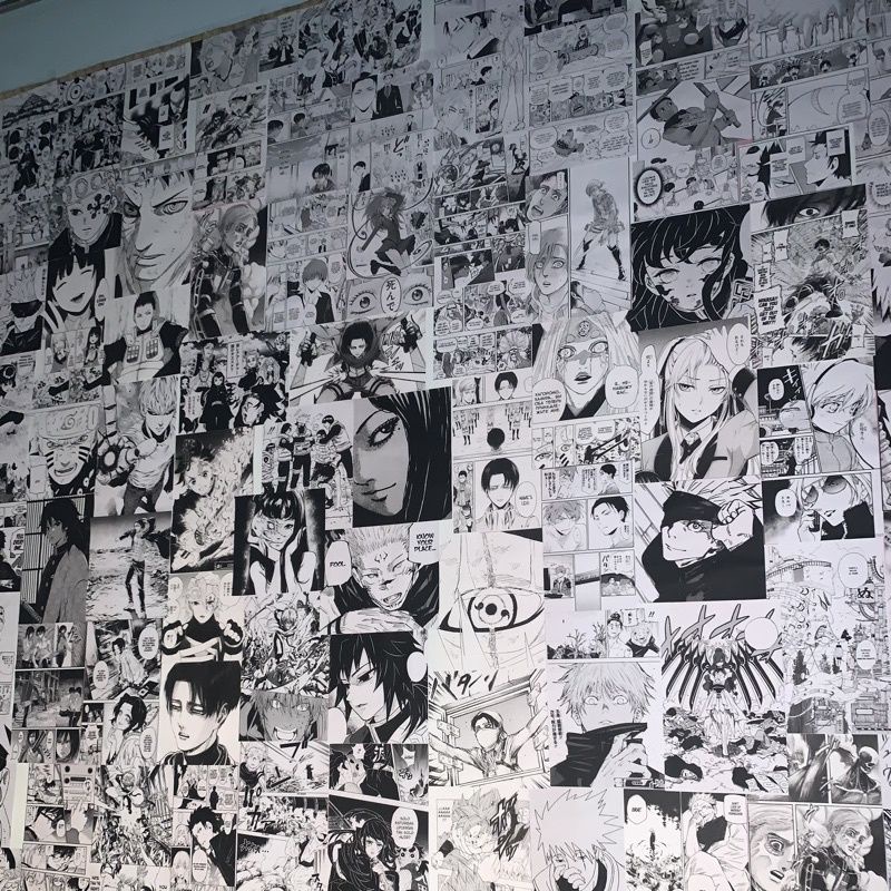 MANGA WALL] IN MANGA ANIME DÁN TƯỜNG CỰC XỊN CHỈ 1K/TẤM - Có Sẵn Keo Dán