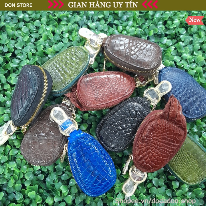 Móc Khoá Da Cá Sấu Đa Năng Hoặc Đựng Ramote, Tiền, Trang Sức vv...