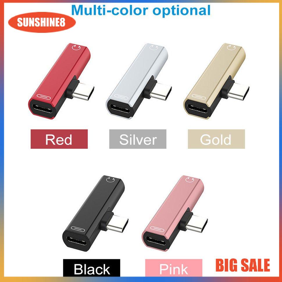【SUN】Usb C Type C To 3.5Mm Aux Charger Jack Earphone Audio Earphone Adapter