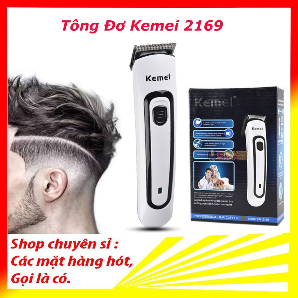 Tông Đơ Cắt Tóc Kemei KM-2169 - Tông Đơ Cạo Râu Cắt Tóc Trấn Viền