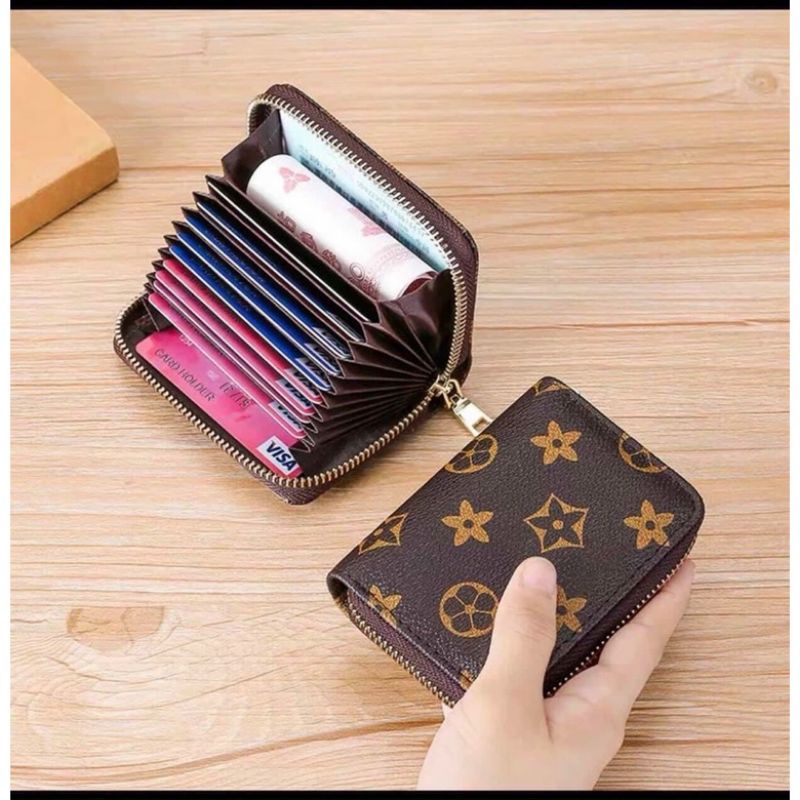 Ví Nữ Mini❤️Freeship❤️V Nữ Họa Tiết Có Khóa Kéo Nhiều Ngăn.Chất Da