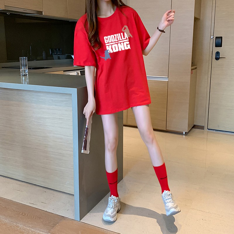 NRVP Áo Thun Ngắn Tay Form Rộng Mẫu 2021 Theo Phong Cách Hàn Quốc Dành Cho Nữ