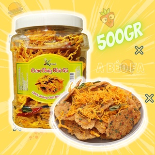 Hộp 500g 🔥 Cơm Cháy Lắc Khô Gà 🔥 Giòn Rụm Đậm Vị Siêu Ngon