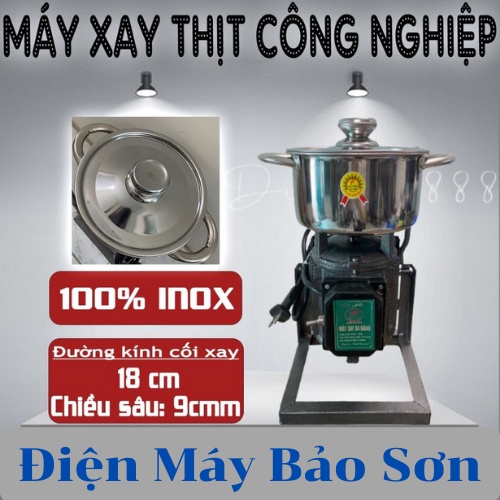 Máy Xay Thịt Giò Chả Đa Năng Inox Công Suất 750W - 1000W Tặng 1 Que Đánh Ruốc
