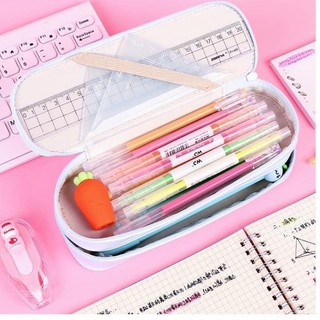 Hộp bút 2 tầng cho học sinh cấp 1,2 diện tích lớn hình họa ngộ nghĩnh-giadungxinhshop