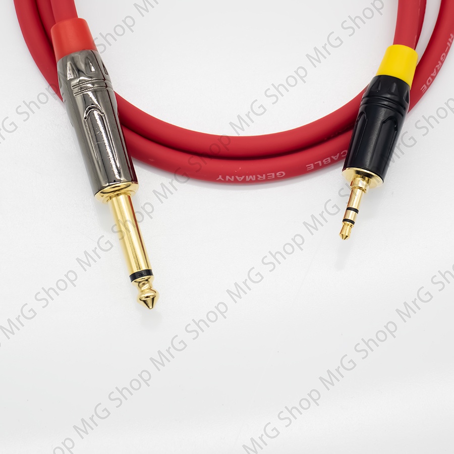 Cáp âm thanh jack 6.5mm mono sang 3.5mm stereo dài 5met 3met 2met 1met.