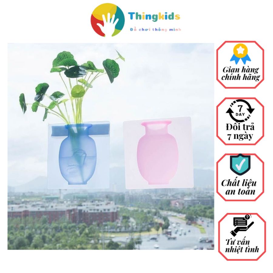 Lọ hoa dán tường trang trí phòng - Thingkids