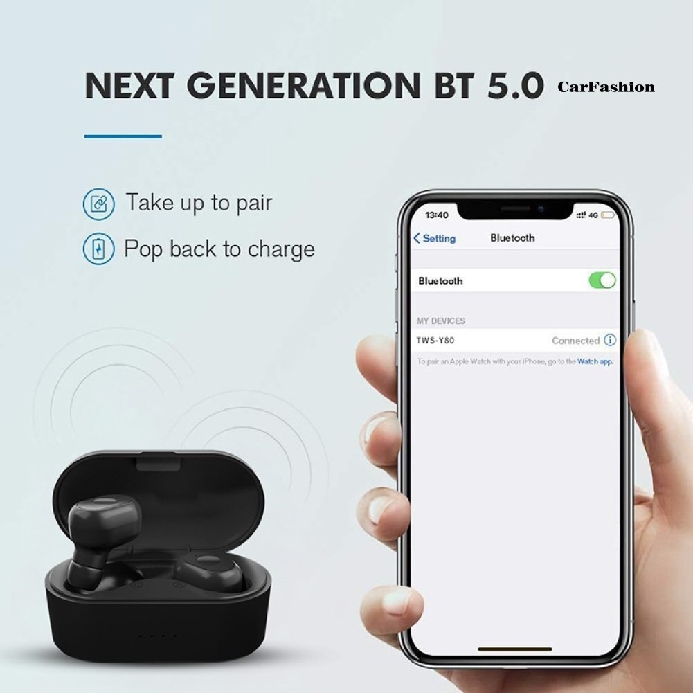 Tai Nghe Không Dây Bluetooth 5.0 Tws 6d Giảm Tiếng Ồn Cho Điện Thoại