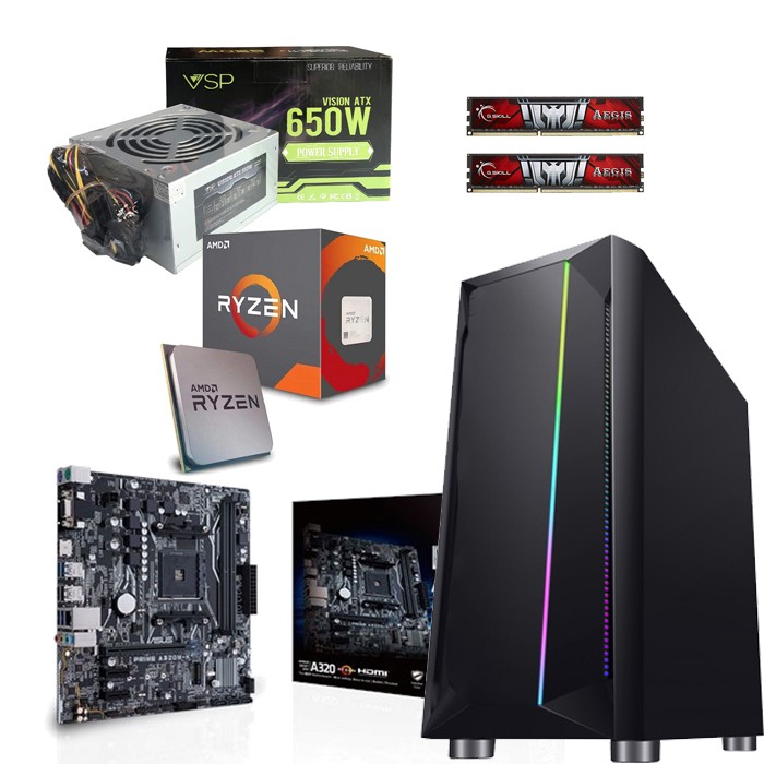 Bộ máy tính chiến game Ryzen 3200G