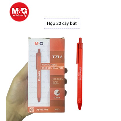 Combo 20 bút bi viết siêu trơn TR1 | AWP3078 mực dầu 0.5mm thân tam giác dễ cầm màu xanh | màu đen | màu đỏ