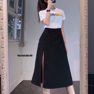 Chân váy chữ A xẻ đùi