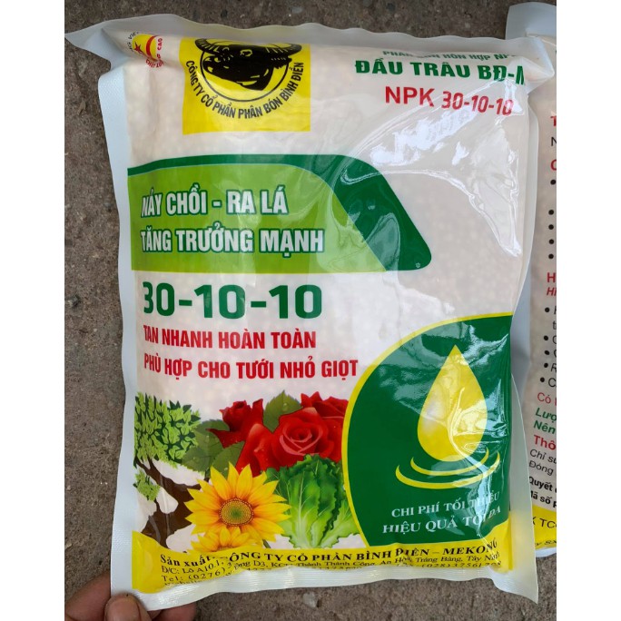 NPK ĐẦU TRÂU Bình Điền 30-10-10 gói 1KG