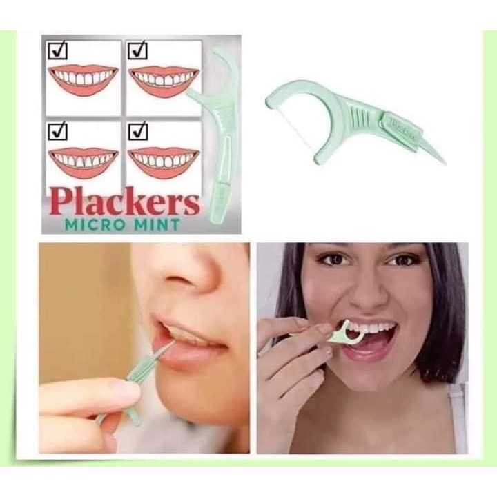 Tăm Chỉ Nha Khoa Plackers Micro Mint Dental Flossers 624 cây - Mỹ