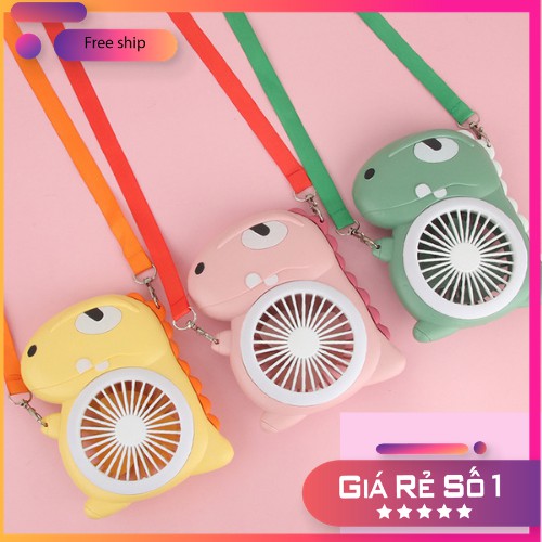 Quạt mini cầm tay tích điện Coldux hình khủng long dễ thương có dây đeo gọn nhẹ tiện lợi dễ mang theo hàng nội địa trung | BigBuy360 - bigbuy360.vn
