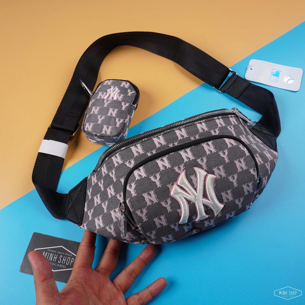 [CHÍNH HÃNG] TÚI BAO TỬ MLB Jacquard Cross Bag New York Yankees MONOGRAM - *LIGHTING* - 32BGCA011-50L