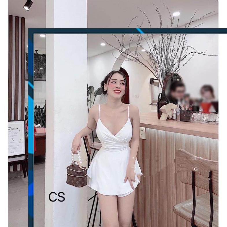 [ fresship toàn quốc] Jumpsuit 2 dây giả váy