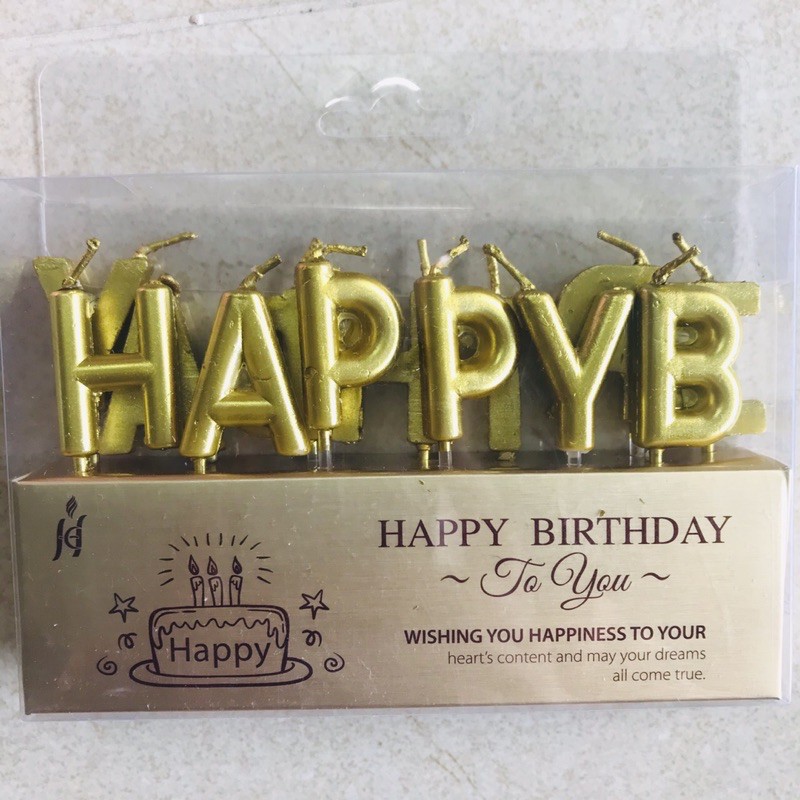 Nến nhũ HPBD cắm banh sinh nhật màu đẹp