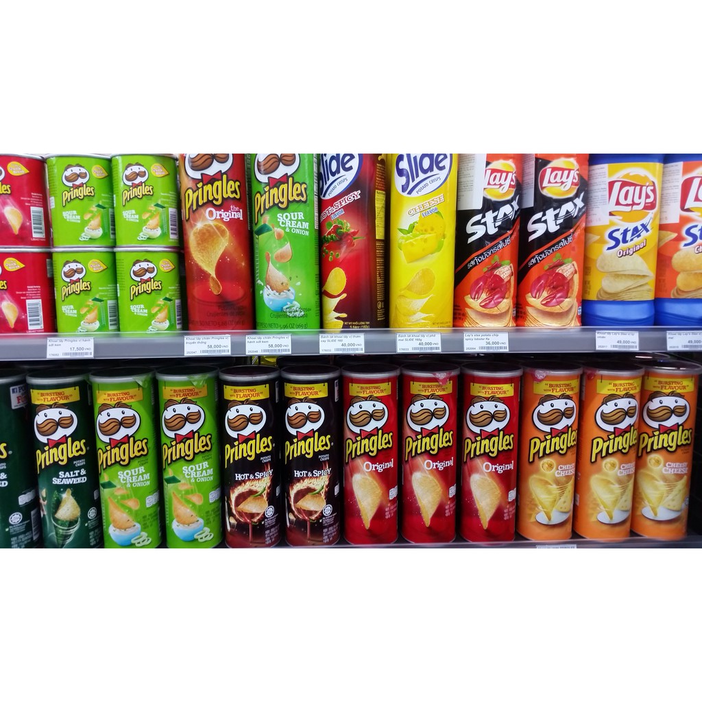 Đủ Vị Khoai Tây Chiên Pringles Hộp 110g (Ăn Vặt Ngon Mê Say Ăn Cực Thích Cực Đã)